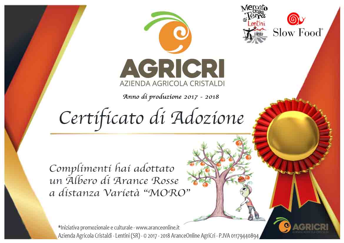 Certificato Adotta un Albero